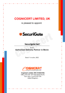 Partnership agreement between Cognicert and Securigate Sarl in Benin