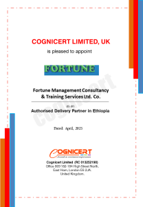 Cognicert delivery certificate for Ethiopia in PNG format