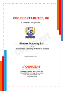 Cognicert partnership agreement with Blindex Academy Sarl in Guinea