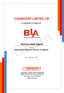 Slide 2 illustrating Cognicert's partnership with 4ITSEC-Africa Sarl in Senegal.