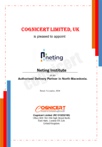 Cognicert delivery certificate for partnership with Neting Institute