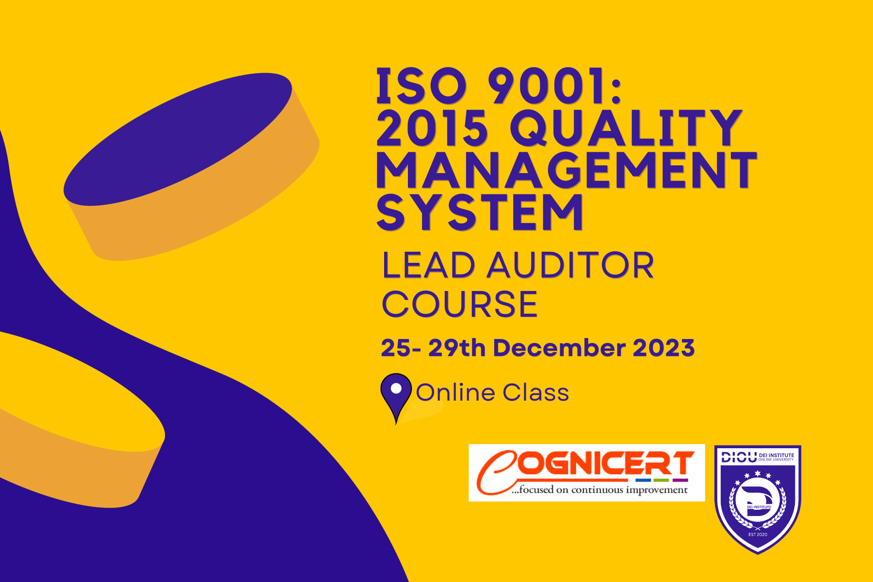 ISO 9001: 2015 QUALITY MANAGEMENT SYSTEM – LEAD AUDITOR COURSE ...
